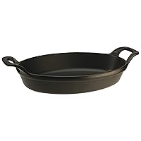 Staub 40509-546 Mini Oval Dish, Black, 5.9 inches (15 cm), Gratin Dish, Induction Compatible