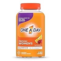 One A Day Women’s Multivitamin Gummies, Supplement with Vitamin A, Vitamin C, Vitamin D, Vitamin E and Zinc for Immune Health Support, Calcium & more, Orange, 230 count, Fruity