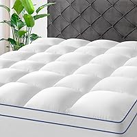 Full Mattress Topper,Extra Thick Mattress Pad Cover for Deep Sleep,3D+7D Snow Down Alternative Fill Overfilled Plush Pillow Top with 8-23 Inch Deep Pocket-White