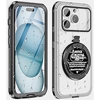 Diving Waterproof Phone Case, Professional Underwater Case for Snorkeling[50ft/15m], Universal Self-Check Water Proof Case with Lanyard for iPhone 15/14/13/12/11 Pro Series Up to 6.1 inch