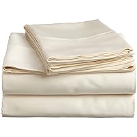 Flat Sheets Pack of 6 Ivory Solid 100% Cotton Top Sheets for Hotel, Hospitals, Massage Use 450TC (Twin-XL, Ivory)