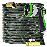 75 Feet Expandable Garden Hose, Lightweight Water Hose with 10 Function Hose Nozzle Sprayer, RV, Marine, Camper Hose,No-Kink Durable Flexible Water Pipe, 3/4