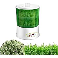 Bean Sprouts Machine, 2/3 Layers Automatic Intelligent Bean Sprouts Maker, LED Display Time Control, Automatic Seed Sprouter, Homemade Suitable for Seeds Growing