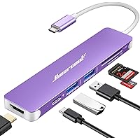 Hiearcool USB C Hub for MacBook Pro M2, USB C Adapter for MacBook Air M1, USB C to HDMI Multi-Port Adapter 7 in 1 USB C Dock HDMI Adapter for MacBook Thunderbolt 3 4 Laptops and Other Type C Devices