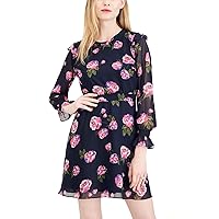 Womens Floral Fit & Flare Dress