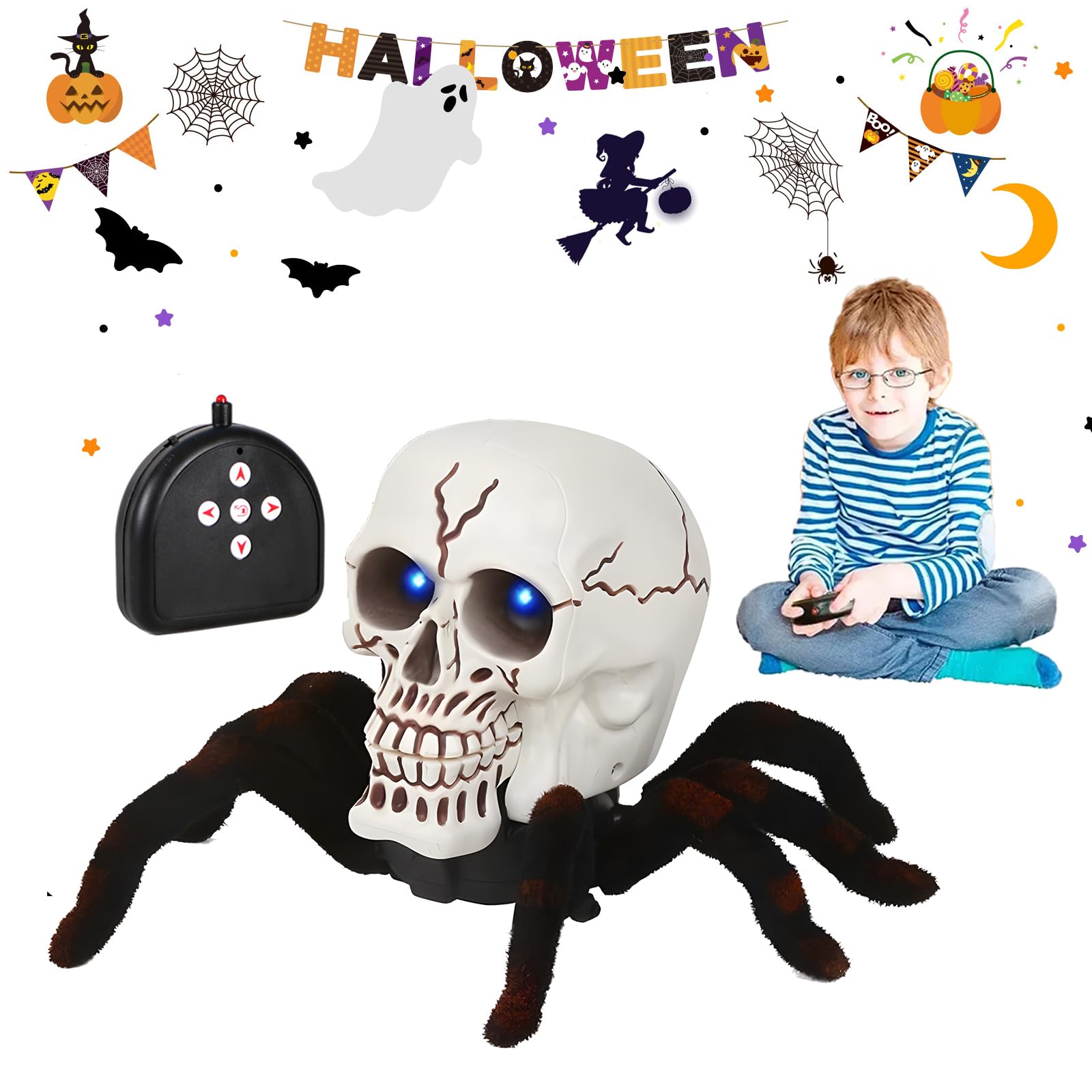 Mua Atlodas 2024 Latest Halloween Skeleton Decor Remote Control ...