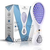 LumaGlow Blue LED Light Therapy by Project E Beauty | Anti Acne | Pimple & Blemish Solution | Skincare Routine for Oily Skin | Handheld Device for Spa & Home Use (Blue Light)
