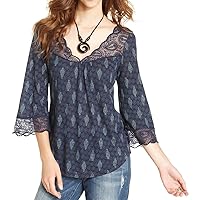 Lucky Brand Women's Paisley Lace Top