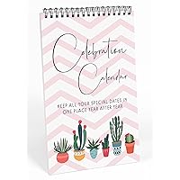 Cactus Perpetual Calendar, Important Dates to Remember- 6x9 Monthly and Daily Wall Hanging Journal for Special Days- Birthdays- Anniversaries Book Birthday Gift Planner Organizer-7Z