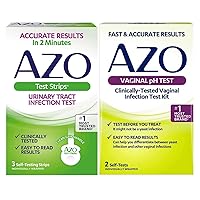 Urinary Tract Infection (UTI) Test Strips (3 Count) + AZO Vaginal pH Test Kit (2 Count) Fast & Accurate Results, from The #1 Most Trusted Brand