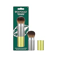 EcoTools Retractable Face Makeup Brush, Kabuki Brush for Foundation, Blush, Bronzer, & Powder, Travel Friendly & Perfect for On The Go, Eco Friendly, Synthetic & Cruelty Free Bristles, 1 Count