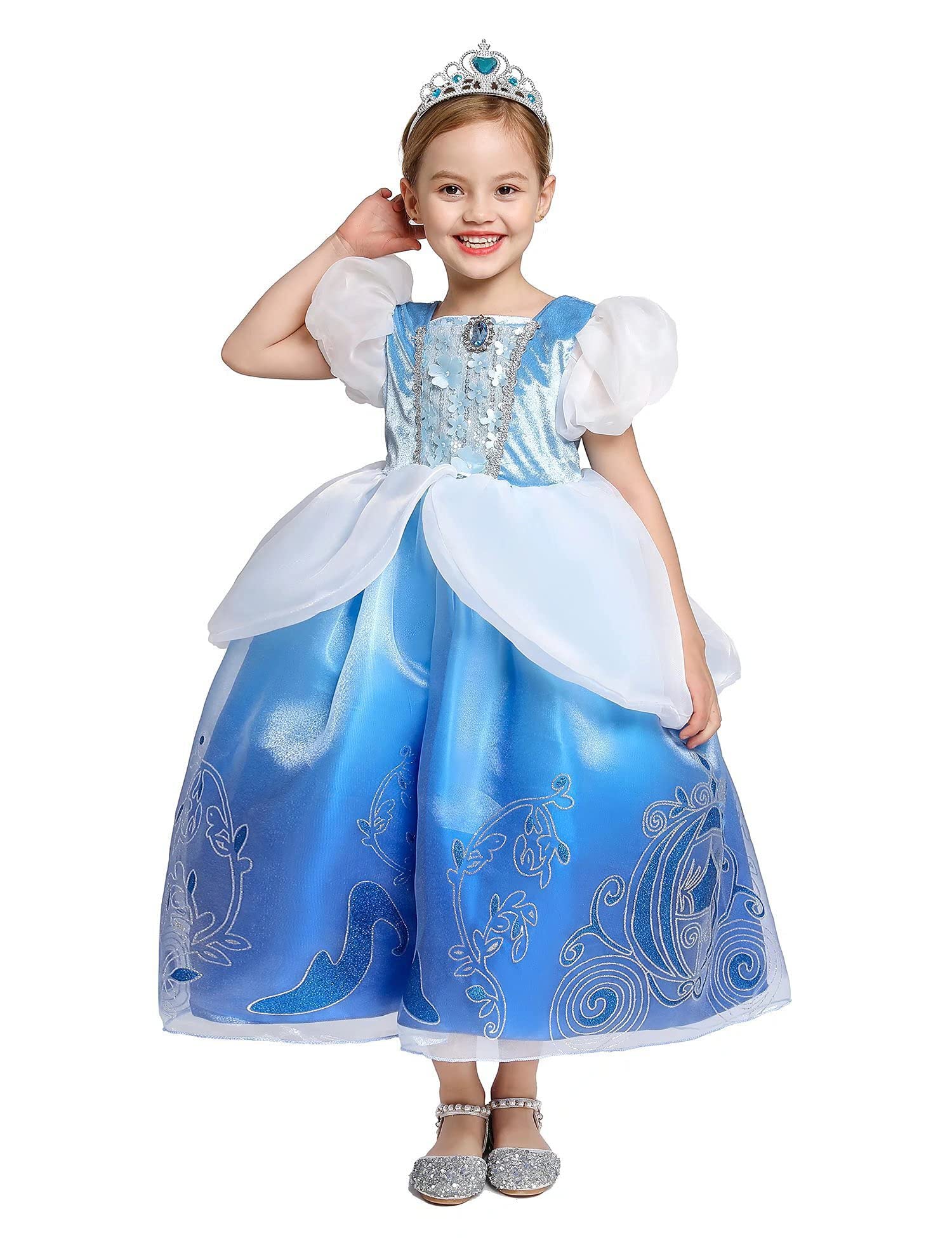Kidswant Toddler Baby Girls Luxury Princess Party Halloween Cosplay Costume Dress Up with Accessorries