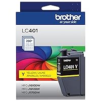 Brother Genuine LC401Y Standard-Yield Yellow Ink Cartridge