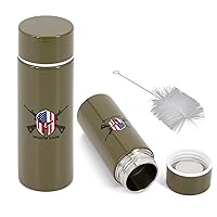 Stainless Steel Pocket Spittoon 5-Ounce Travel Spit Cup - Portable Dip Spit Bottle with Spartan Design, Spitoon for Car Wide Mouth Reusable Spit Cups for Chew