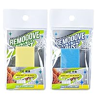 Rust Eraser for Knives Kitchen Stoves Wood Finish and Bicycles Multi Purpouse Cleaning Rubber Eraser Remover Dirt Stains, Set of 2 (Fine, Coarse) Made in Japan