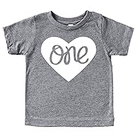 One in Heart 1st Birthday Shirt for Baby Girls First Birthday Outfit