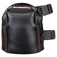 Hultafors Work Gear HT5213 Heavy-Duty Riveted Gel Leather Kneepads for Work with Thick Layered Gel Cushion, High Density Closed-Cell Foam and Neoprene Padding, Slip-in-Clip Buckle Fastener