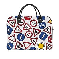 Traffic Signs Travel Tote Bag Large Capacity Laptop Bags Beach Handbag Lightweight Crossbody Shoulder Bags for Office