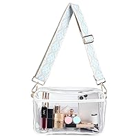 AnsTOP Clear Purses for Women Stadium Approved TPU Clear Bags Small Crossbody Bags Trendy for Concerts Sports