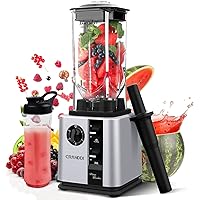 CRANDDI Professional Commercial Blender 1800W, 80oz BPA-Free jar, High-Speed blenders for Shakes and Smoothies, Variable Speed, Self-Cleaning, K95-S