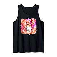 Tie Dye Heart Love Gnomes Valentines Day Couples Girlfriend Tank Top