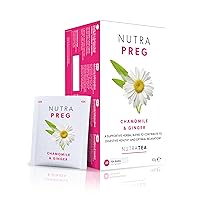 NUTRAPREG - Pregnancy Tea | Morning Sickness Tea - Help Ease Nausea & Support Mothers Wellbeing - Includes Ginger,Peppermint & Chamomile - 120 Enveloped Tea Bags - by Nutra Tea - Herbal Tea - (6 Pack)