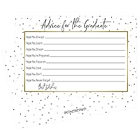 DISTINCTIVS Graduation Advice for the Graduate - 25 Cards (Black and Gold)