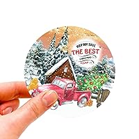 100 Pcs Christmas Stickers Christmas Gift Tags May You Have The Best Christmas Ever Winter Snowy Scene Stickers Christmas Decorations Stickers for Water Bottles Laptop Envelope Seals Goodie Bags Chris