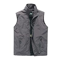 Men's Lightweight Vest Outdoor Windbreaker Vest Jacket For Golf Safari Travel Fishing Hiking Vest