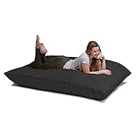 Jaxx Pillow Saxx 5.5-Foot - Huge Bean Bag Floor Pillow and Lounger, Black