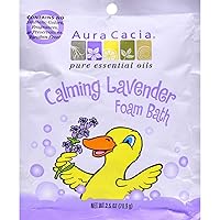 Aura Cacia Calming Lavender Aromatherapy Foam Bath for Kids | 2.5 oz. Packet
