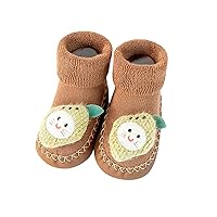 Toddler Wide Shoes Girls Autumn and Winter Comfortable Baby Toddler Shoes Cute Cartoon Fruit Born Shoes