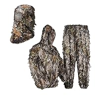 LOOGU Hunting Ghillie Suit, 3D Leafy Camo Suit Military and Shooting Accessories Tactical Gear Clothing