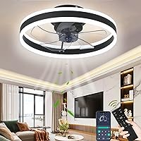 Wildcat Ceiling Fan with Lighting, LED Ceiling Light with Fan, 60 W Ceiling Light, 3 Colour Temperatures (3000-6500 K) and 6 Speeds Fan Light, Quiet Ceiling Fan Light