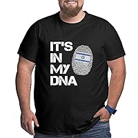 It's in My DNA Israel Big Size Men's T-Shirt Men's Soft Shirts Short-Shirts T