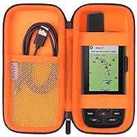 BOVKE Carrying Case for Garmin GPSMAP 64sx/66i/67/67i/66sr/66s/65s/78sc, Garmin inReach Explorer+ Hiking Handheld GPS and Satellite Communicator, Mesh Bag fit USB Cable and Accessories, Black