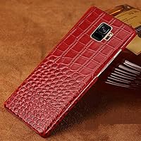 Crocodile Pattern Leather Phone case for Samsung Galaxy S20 Ultra s20 FE s10 S9 S7 S8 Plus Note 10 Plus a50 a70 A51 a7 a8 2018 Back Cover,red,for Galaxy S7