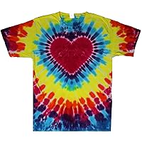 Rainbow Tie Dye Heart Shirt Men Women Kids