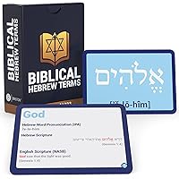 Briston Hebrew Biblical Terms Flash Cards - 75 Cards for Learning Hebrew & English Biblical Language - Ideal for Bible Study, Schools, Homeschooling, Religious Education & Deep Knowledge