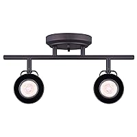 CANARM IT622A02ORB10 LTD Polo 2 Light Track Rail, Oil Rubbed Bronze with Adjustable Heads