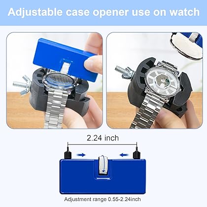 EasyTime Watch Repair Kit - Watch Battery Replacement Tool Kit, Suitable for Watch Back Removal with Watch Back Remover Tools, including Watch Opener tool, Adjustable case opener