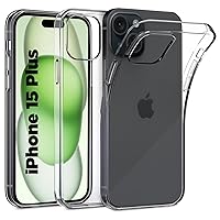 DN-Technology Clear Case Compatible With iPhone 15 Plus, Transparent Shockproof Bumper Cover, Anti-Scratch Clear Back Protective Phone Case for iPhone 15 Plus 6.7