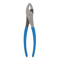 528 8-Inch Slip Joint Pliers|Utility Plier with Wire Cutter|Serrated Jaw Forged from High Carbon Steel for Maximum Grip on Materials|Specially Coated for Rust Prevention,Blue
