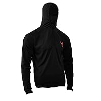 Badlands Stealth 1/4 Zip Long Sleeve Shirt (XXL, Black)