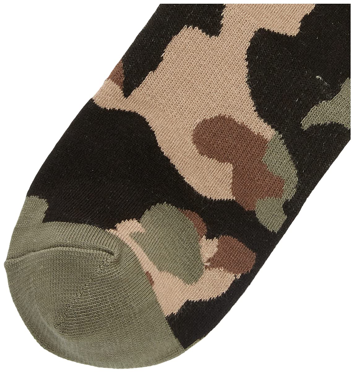 K. Bell Men's Cool Patterns and Design Novelty Crew Socks, Camo (Olive), Shoe Size: 6-12