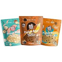BHU Foods Keto Protein Bites - Cookie Dough Variety Pack | Organic, Vegan, Gluten Free, Non GMO, Low Carb | Keto Snacks for Adults | Individually Wrapped (3 Packs, 18 pcs)