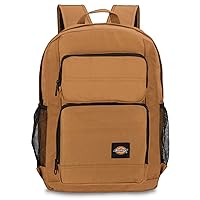 Dickies Tradesman Backpack Extra Large Capacity Logo Water Resistant Casual Daypack for Travel Fits 15.6 Inch Notebook (Brown Duck)
