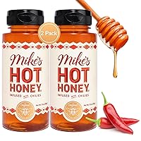 Mike's Hot Honey, America's #1 Brand of Hot Honey, Spicy Honey, All Natural 100% Pure Honey Infused with Chili Peppers, Gluten-Free, Paleo-Friendly (10oz Bottle, 2 Pack)