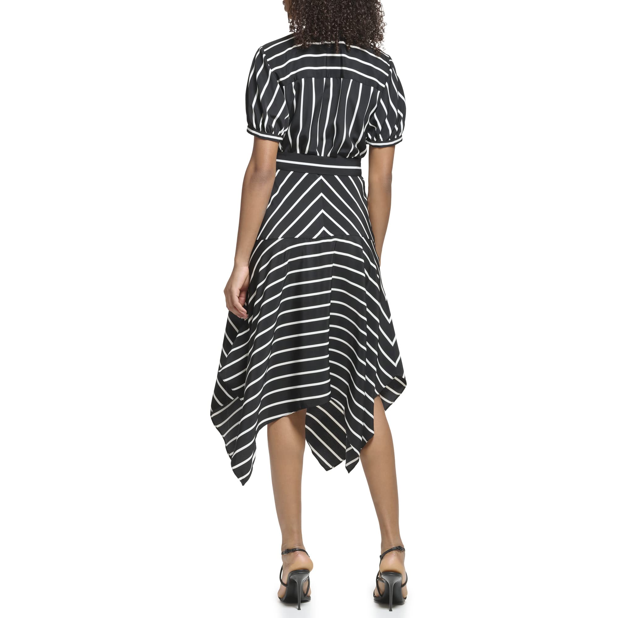 Karl Lagerfeld Paris Women's Striped Midi Shirt Dress
