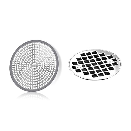 LEKEYE Shower Drain Hair Catcher/Strainer/Stainless Steel and Silicone